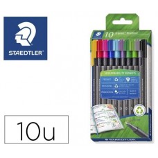 ESTUCHE ROTULADOR TRIPLUS FINELINER 334 ECO EDITION. 10 UNIDADES COLORES SURTIDOS STAEDTLER 334 RC10 (Espera 4 dias) en Huesoi